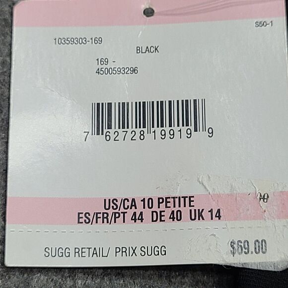 Kasper Pants Womens 10 Petite Black Classic Fit Kate Dress Career Trousers Lined - Picture 12 of 14